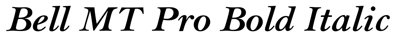 Bell MT Pro Bold Italic